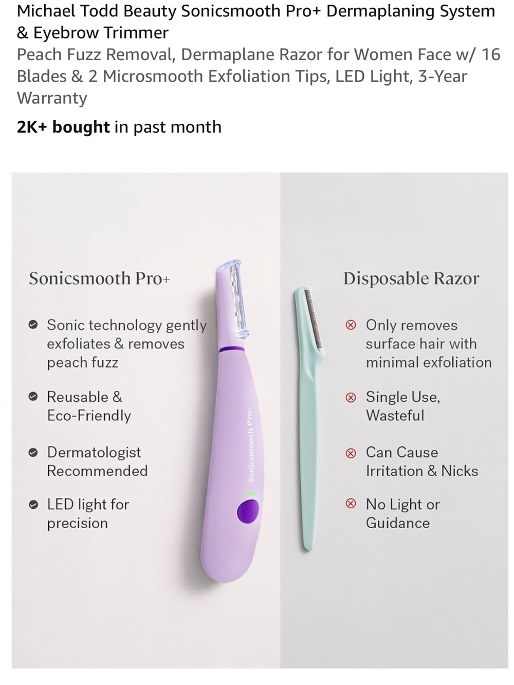 Michael Todd Beauty Sonicsmooth Pro+ Dermaplaning Microdermabrasion System NEW - Picture 6 of 14